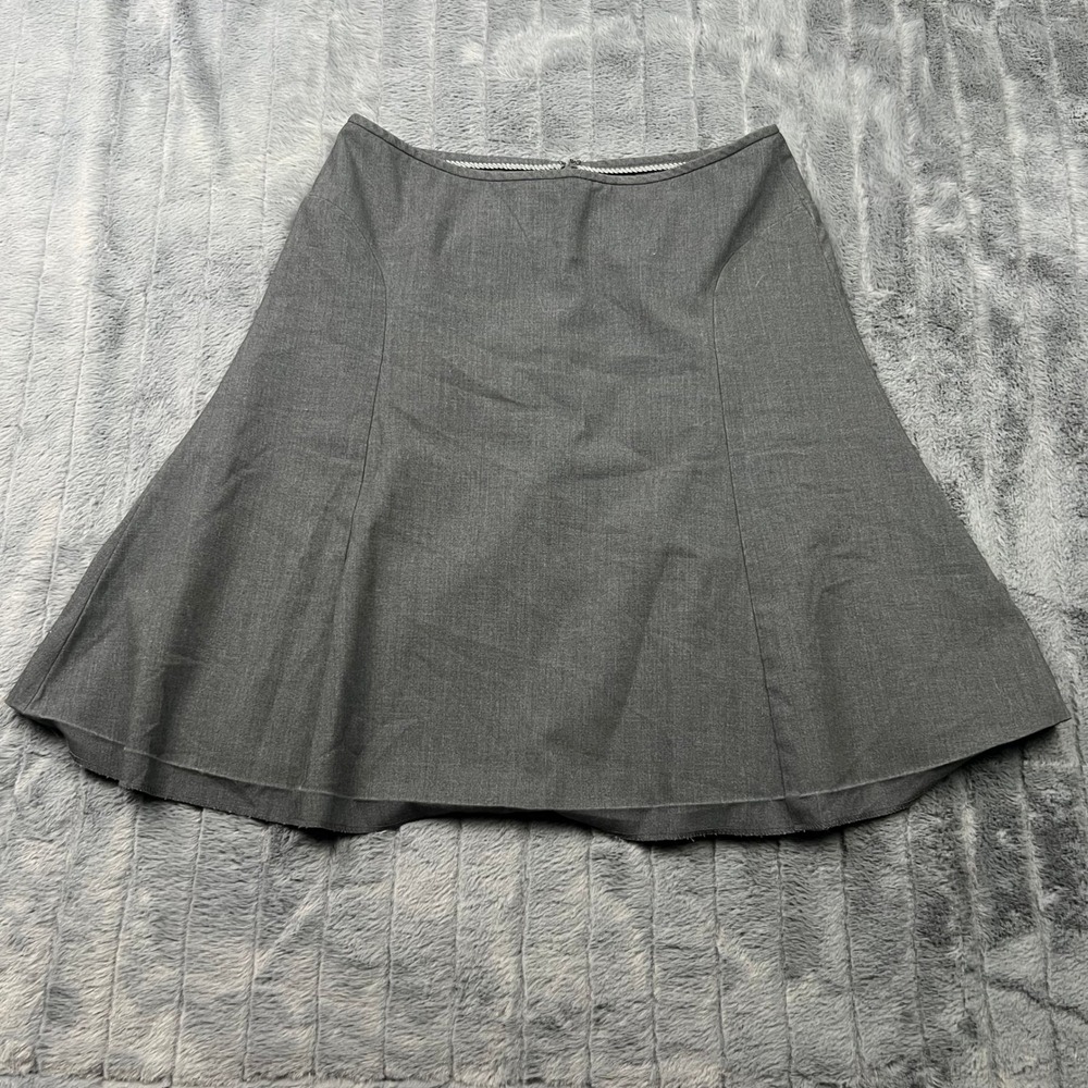 Calvin Klein Womens Grey A-Line Lined Career Skirt Size 10P CSOP3838